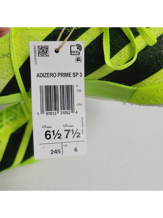 NEW Adidas Adizero Prime SP 3 Strung Track & Field Shoes SPIKES IH5800 Size 6.5